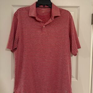 Daniel Cremieux Red and Black Striped Polo Shirt